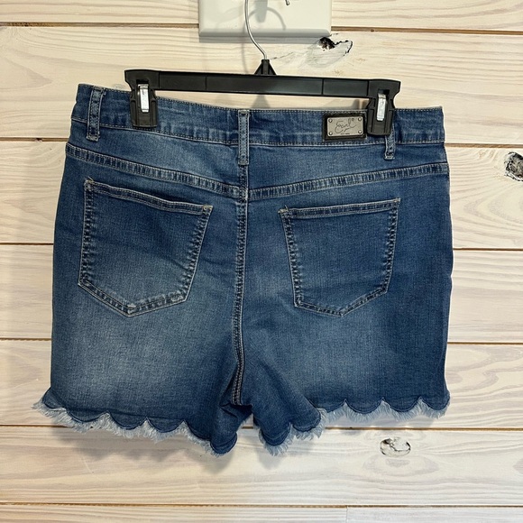 Earl Jeans Blue Distressed Jean Shorts - Picture 2 of 6